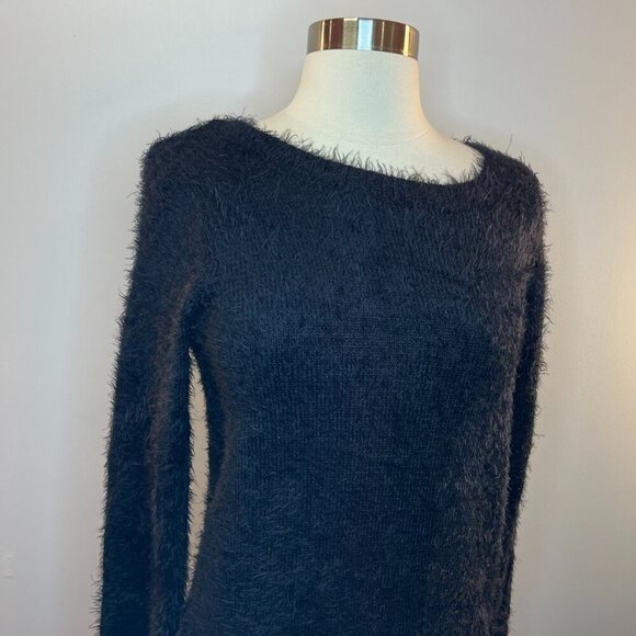 IF IT WERE ME Women's Soft Knit Black Sweater Dress - Size Medium - NWT - Picture 3 of 5